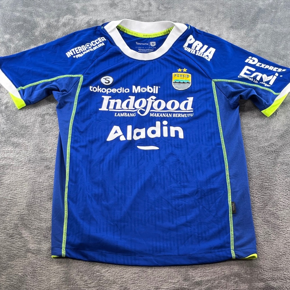 Sportama Persib Bandung 2022 Home Jersey Blue Soccer Shirt Mens Small